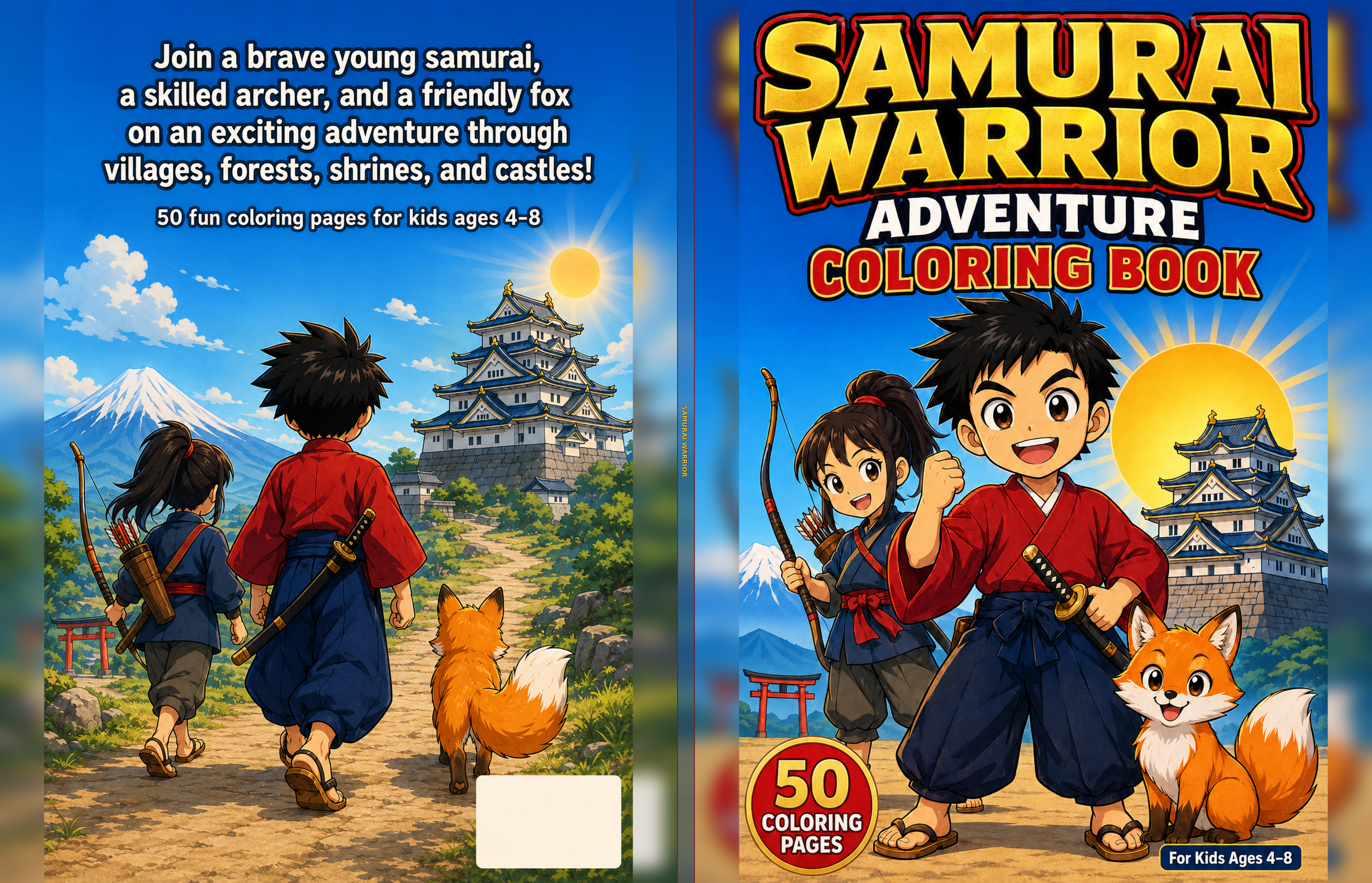 SAMURAI WARRIOR ADVENTURE COLORING BOOK cover
